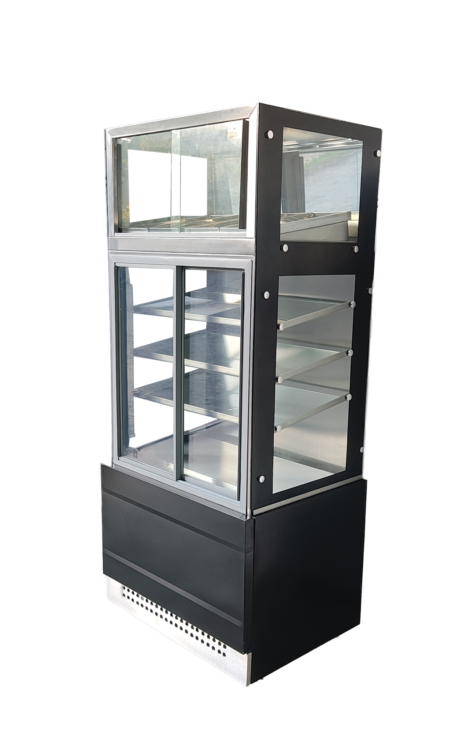 Vitrine conjugada autoatendimento quente e fria Vitrines Glass